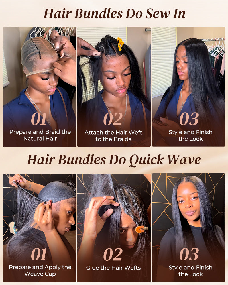 {10A 3Pcs} Milk Tea Brown Virgin Human Hair Weft 3pcs/pack Human Virgin Hair Extensions