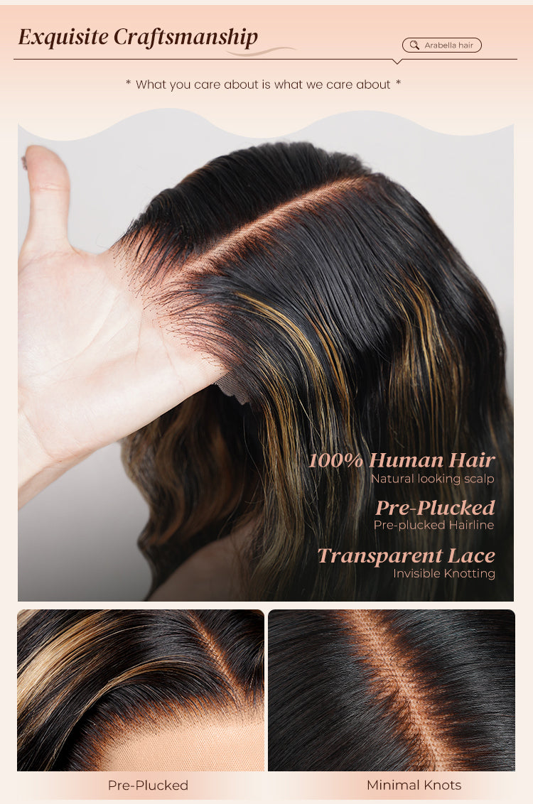 Gold Highlight Wig Craftsmanship