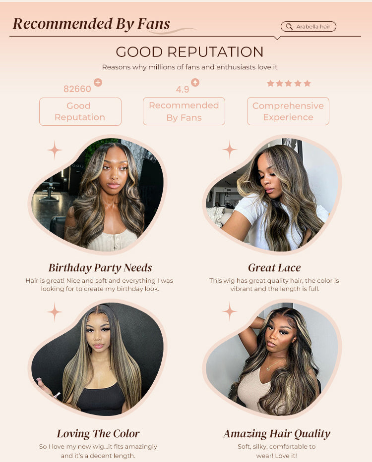 Gold Highlight Wig Recommended by Fans
