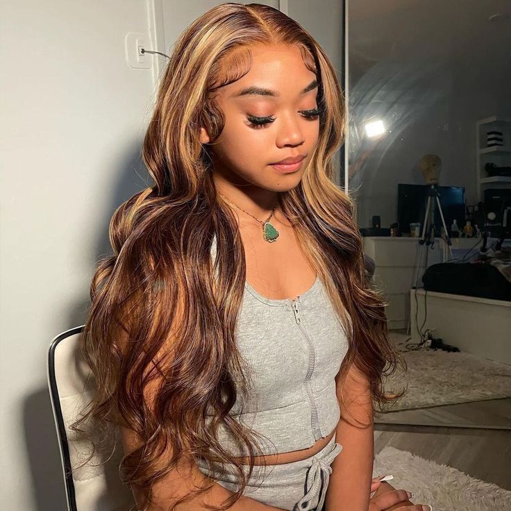 30" Pre-Cut 13x4 Lace Front Highlights