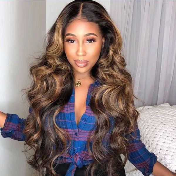 30" Pre-Cut 13x4 Lace Front Highlights