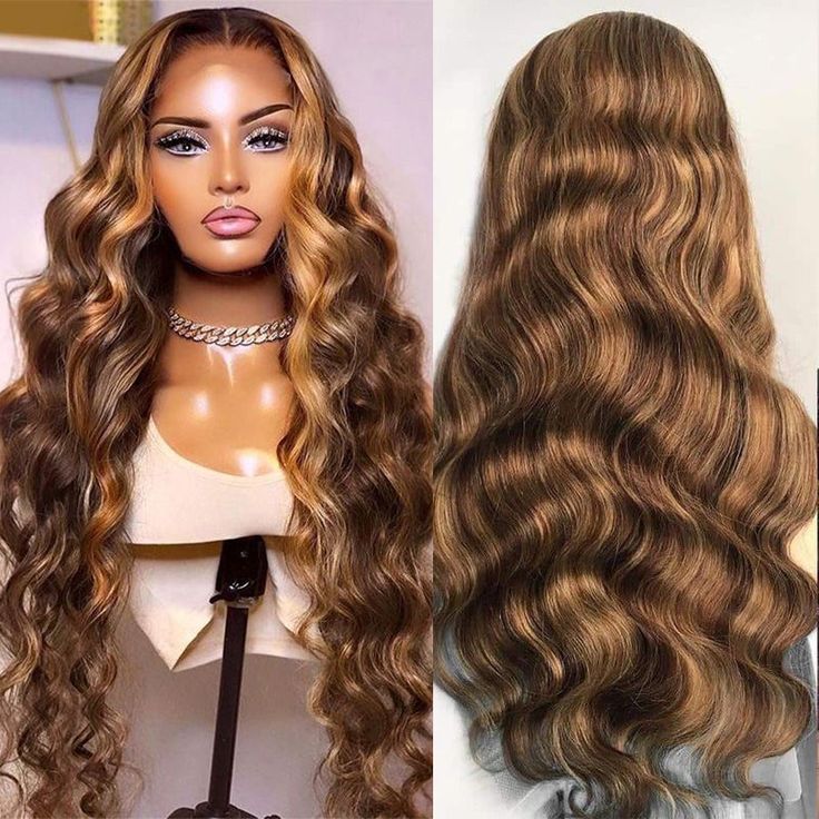 30" Pre-Cut 13x4 Lace Front Highlights