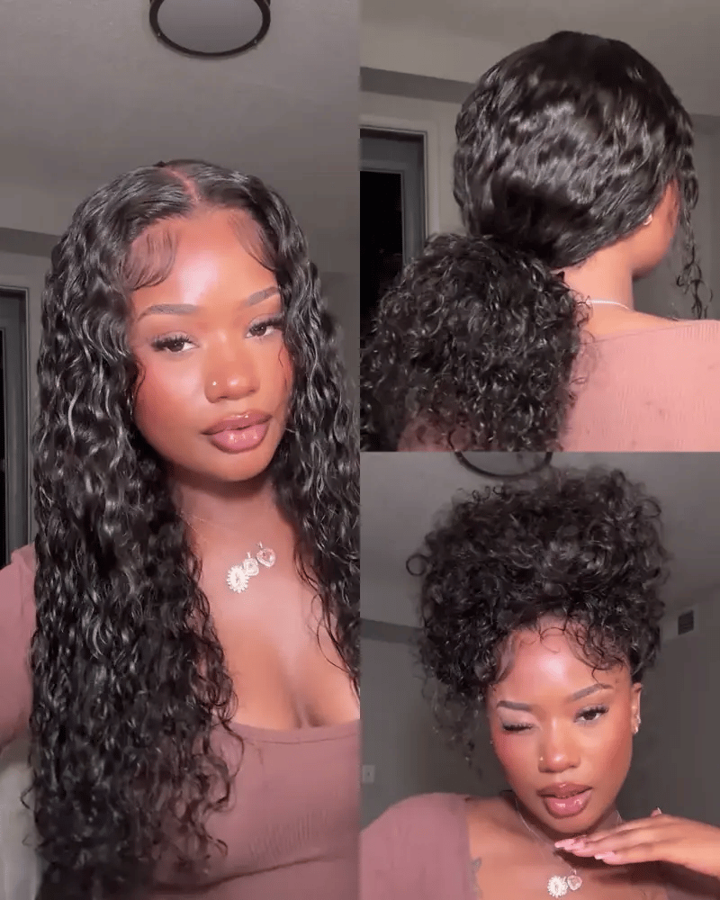 Arabella 13x6 Three-Go™ Glueless Wig Burmese Curly Natural Black With Drawstring