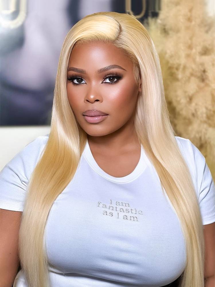 Arabella 13x6 Three-Go™ 613 Blonde Glueless Wig Silky Straight With Drawstring 100% Human Hair Wig