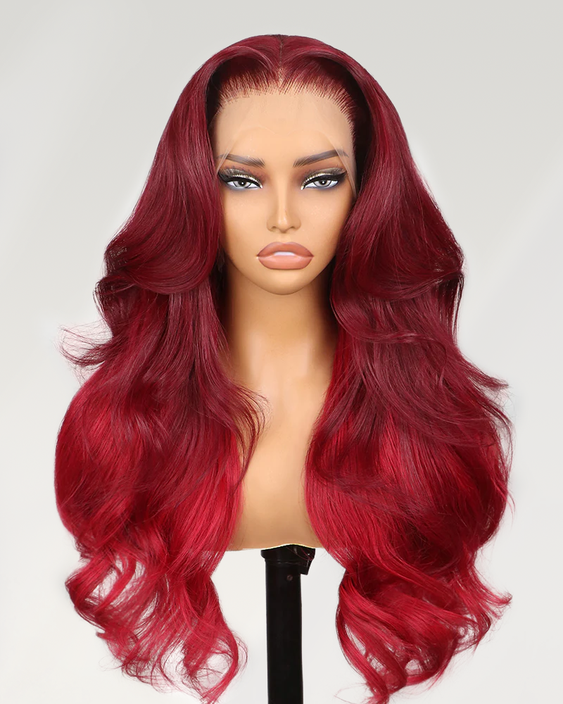 Body Wave Red Quality Wig Arabella 13x4 Pre-All Glueless Cherry