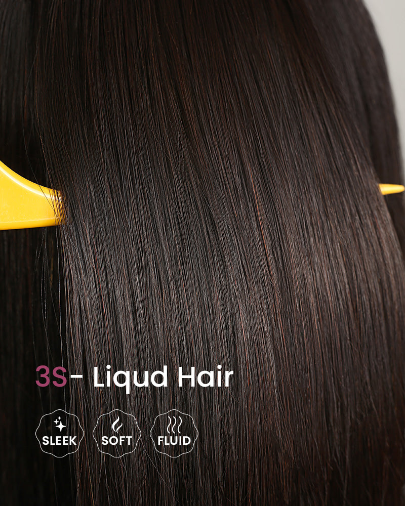 【Bogo Sale】Natural Black Silky Straight Wigs 6x6 Lace Glueless Human Hair Wigs Middle Part