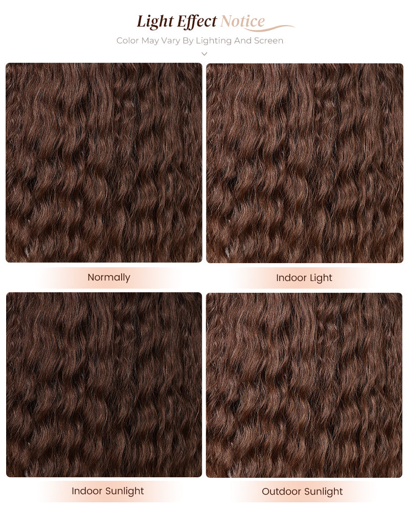 Chestnut Dark Brown Bohemian Natural Curl Pre-Cut 6x5 Lace Glueless Human Hair Wig Middle Part
