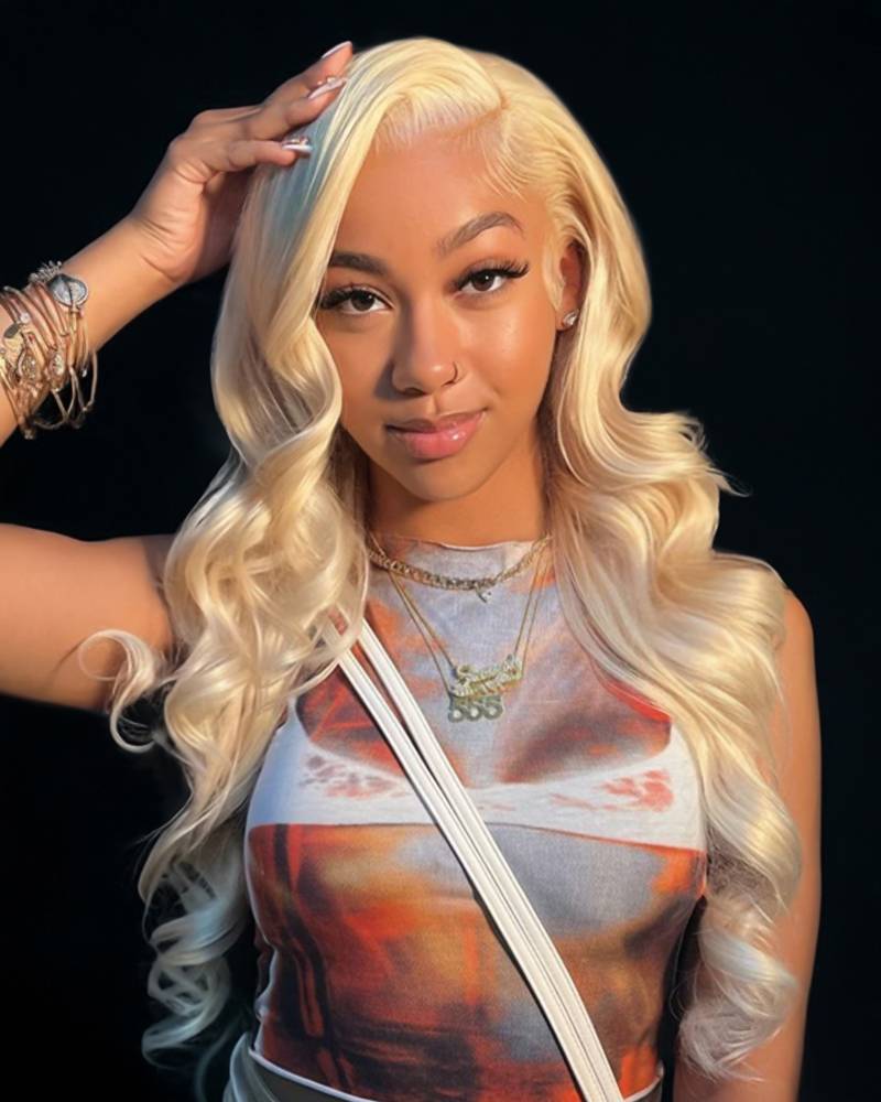【$299 = 2 WIGS】Arabella 6x5 Invisible Knots Glueless 613 Blonde Body Wave Wig Invisible Knots Realistic Hairline
