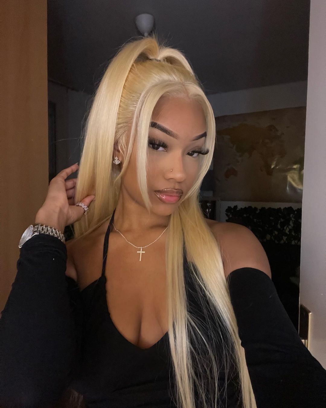 Arabella 【30" Super Sale】 6x5 invisible knots & 13x4 Frontal Lace 613 Blonde Straight Wig Invisible Knots