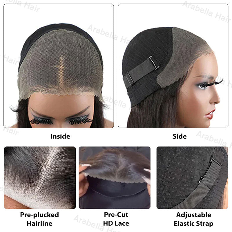 {SALE}:Glueless 6x5 Pre-Cut Lace Closure Dark Brown