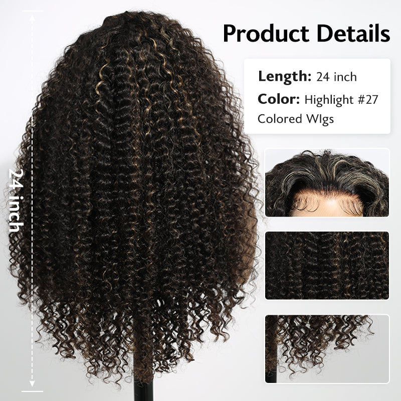 13x4 Pre-Cut Lace Front Bleached Knots Highlights