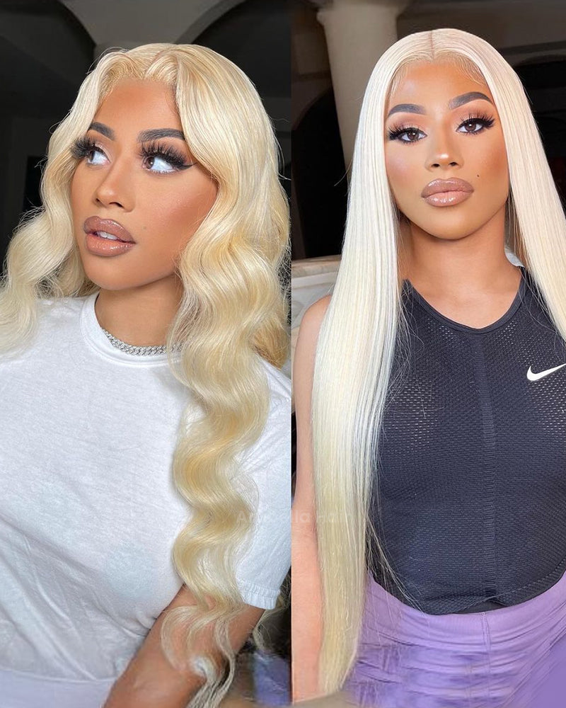 【Subscriber Deal】Arabella 13x4 Frontal Lace & 6x5 Invisible Knots Glueless 613 Blonde Body Wave Wig Invisible Knots Realistic Hairline