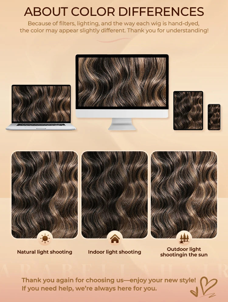 Hair color and style preview across devices, ensuring consistent appearance on web and mobile.