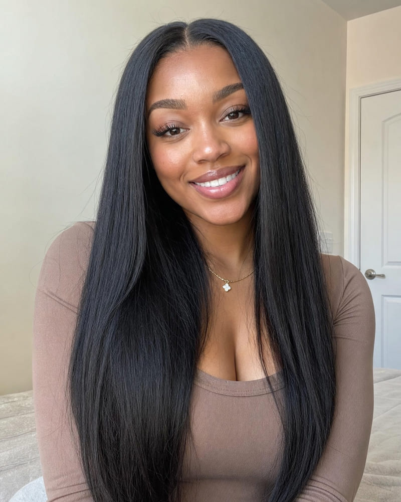 【VIP Offer】Arabella 13x6 Three-Go™ Glueless Wig Silky Straight With Drawstring Natural Black 100% Human Hair Wig