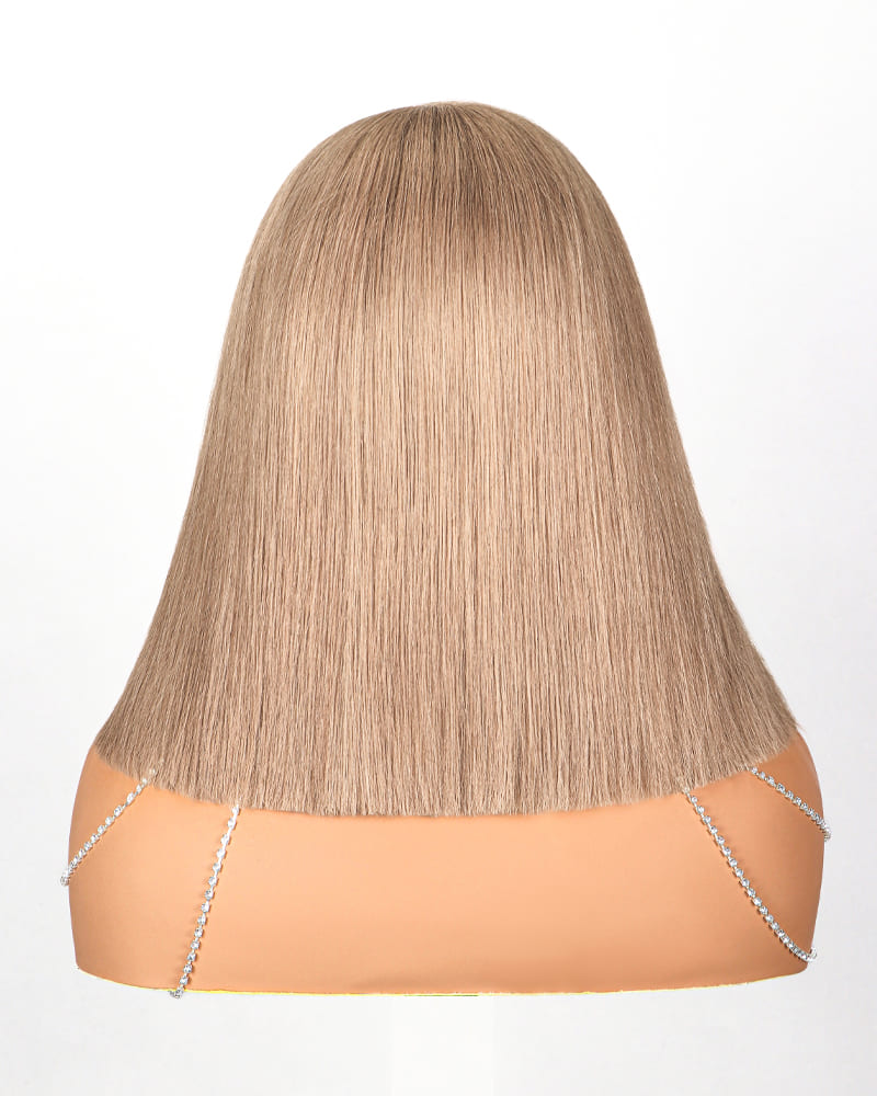 Arabella 6x5 Invisible Knots Glueless Milk Tea Brown Straight Bob Wig Pre-cut Lace Beginner Friendly