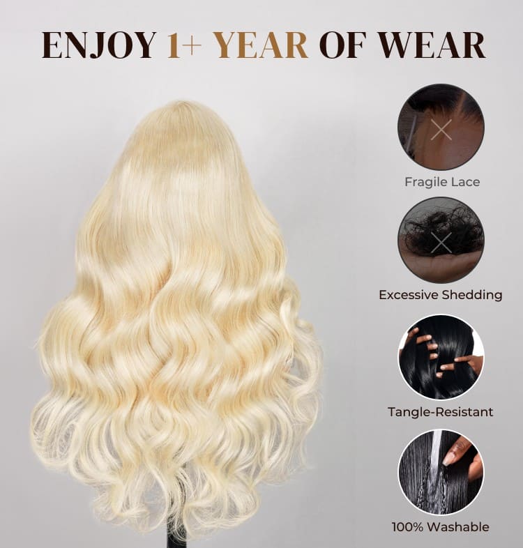 $100-$50 | Arabella 613 Blone Body Wave Headband Wig Human Hair Glueless Wig