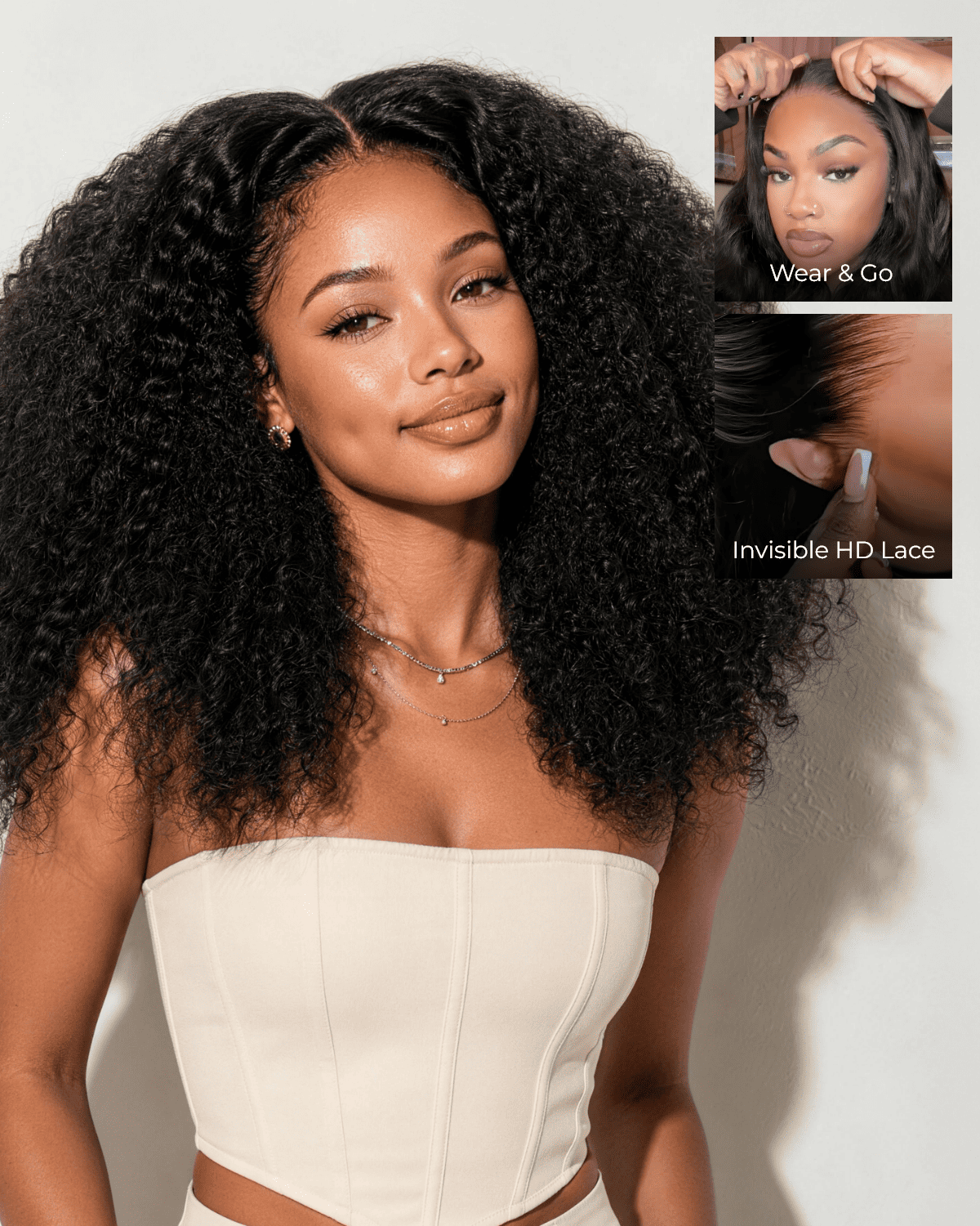 Arabella Zerowear™ 13x6 Invisible HD Lace Glueless Wig Afro Curly With