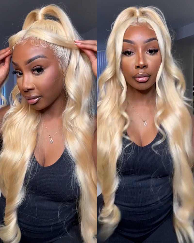 Arabella 13x6 Three-Go™ 613 Blonde Glueless Wig Loose Body Wave With Drawstring 100% Human Hair Wig