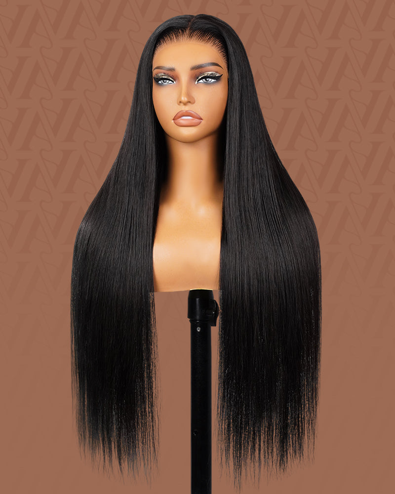 Value Set | Arabella 13x6 Three-Go™ Glueless Wig Silky Straight With Drawstring Natural Black 100% Human Hair Wig