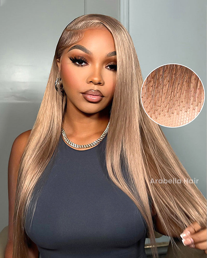 Arabella 6x5/13x4/13x6 Lace Glueless Milk Tea Brown Straight Wig Pre-cut Lace Beginner Friendly
