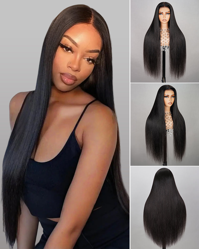 【$299 = 2 WIGS】Arabella 6x5 Invisible Knots Glueless Wig Silky Straight Wig Pre-cut Lace Natural Black Beginner Friendly