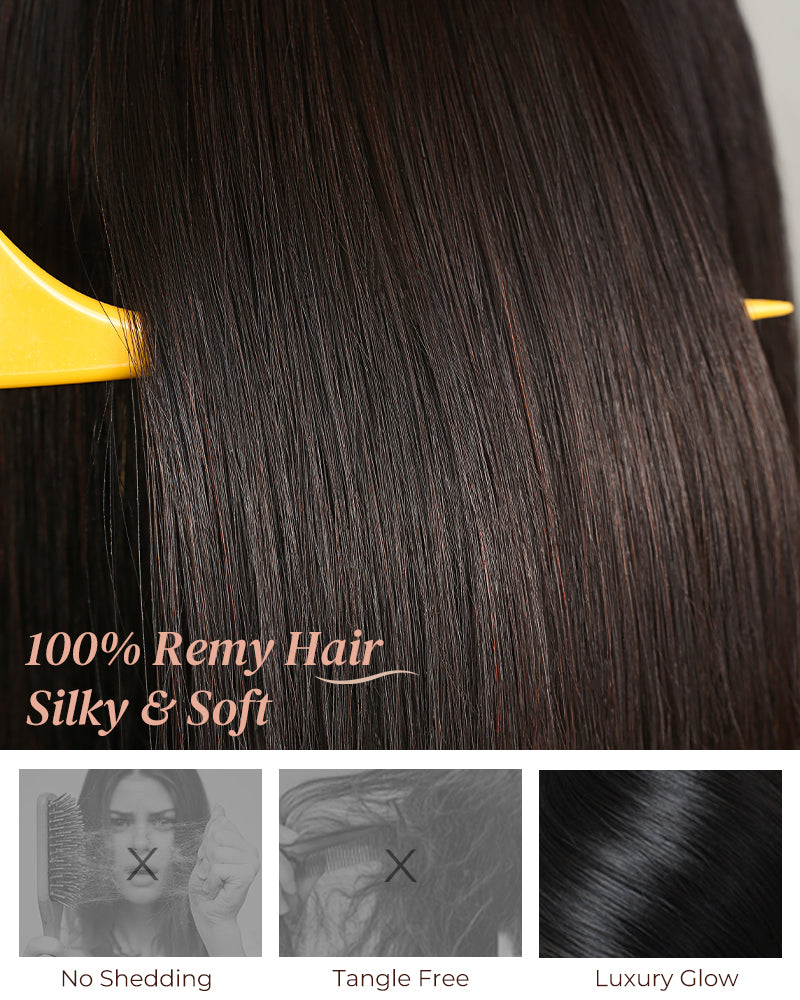 Value Set | Arabella 13x6 Three-Go™ Glueless Wig Silky Straight With Drawstring Natural Black 100% Human Hair Wig