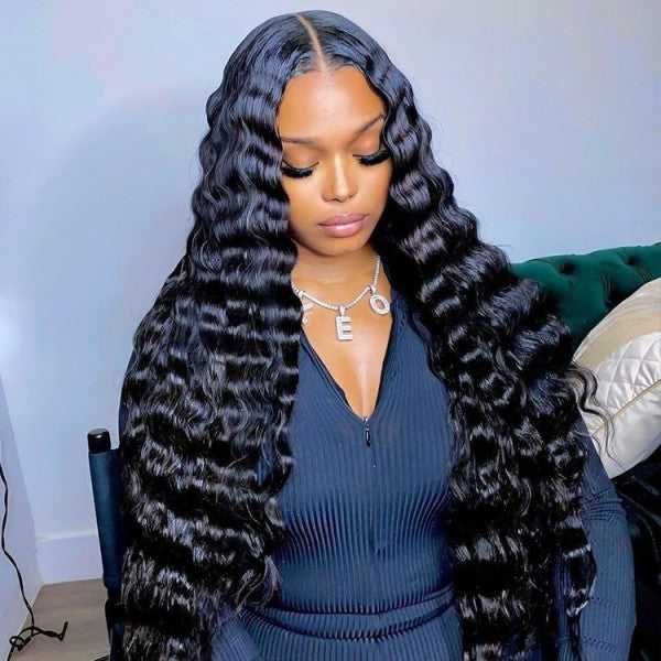【30&quot; Super Sale】Minimalist Series Glueless 13x4 Lace Front Pre-Bleached Knots Natural Black Body Wave/Straight/Curly Human Hair Wig