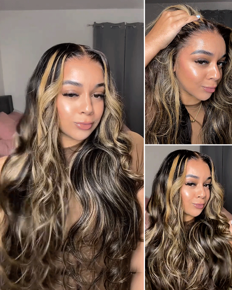 【$299 = 2 WIGS】Arabella 6x5 Invisible Knots Glueless Balayage Highlight Body Wave Wig Invisible Knots Realistic Hairline