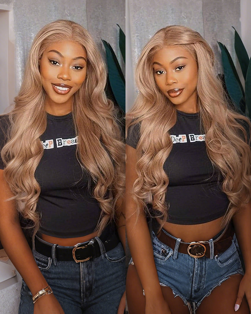 【$299 = 2 WIGS】Arabella 13x6 Three-Go™ Milk Tea Brown Glueless Wig Loose Body Wave With Drawstring 100% Human Hair Wig