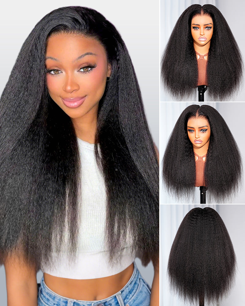 Arabella 13x6 Three-Go™ Glueless Wig Yaki Straight Natural Black With Drawstring 30