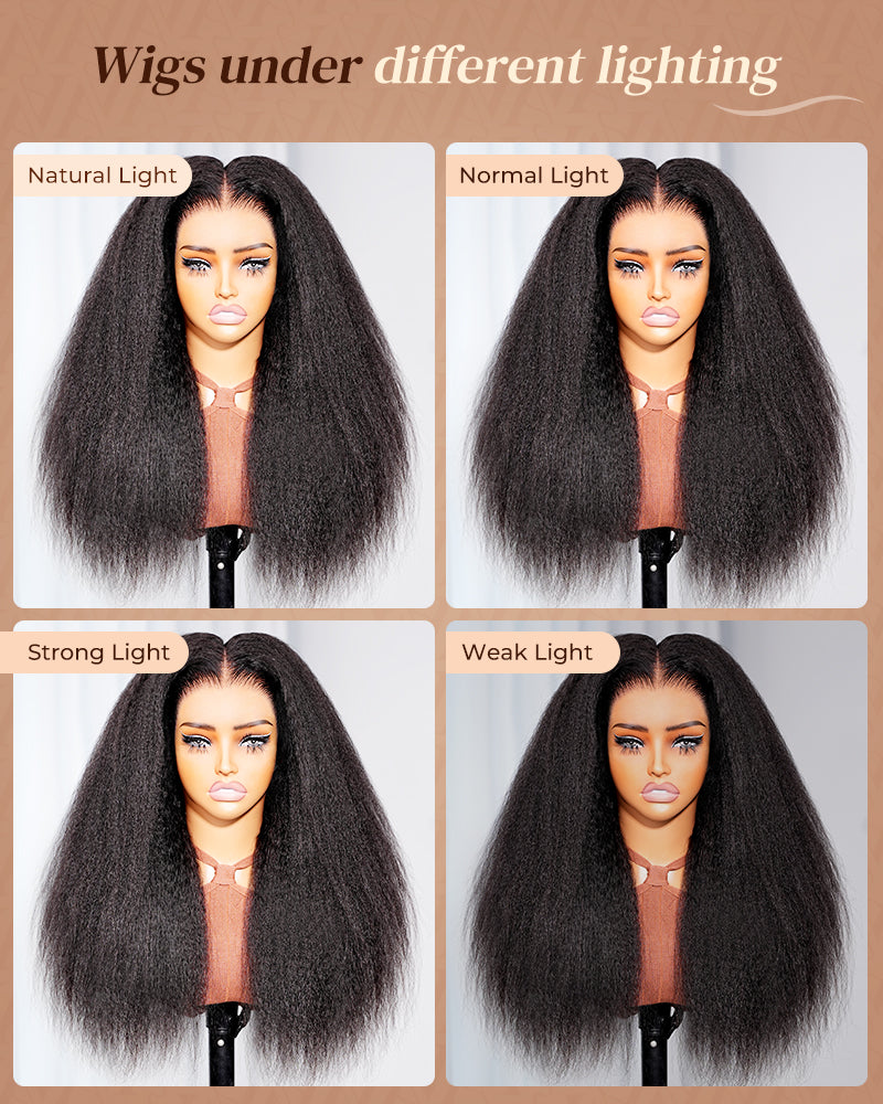 Arabella 13x6 Three-Go™ Glueless Wig Yaki Straight Natural Black With Drawstring