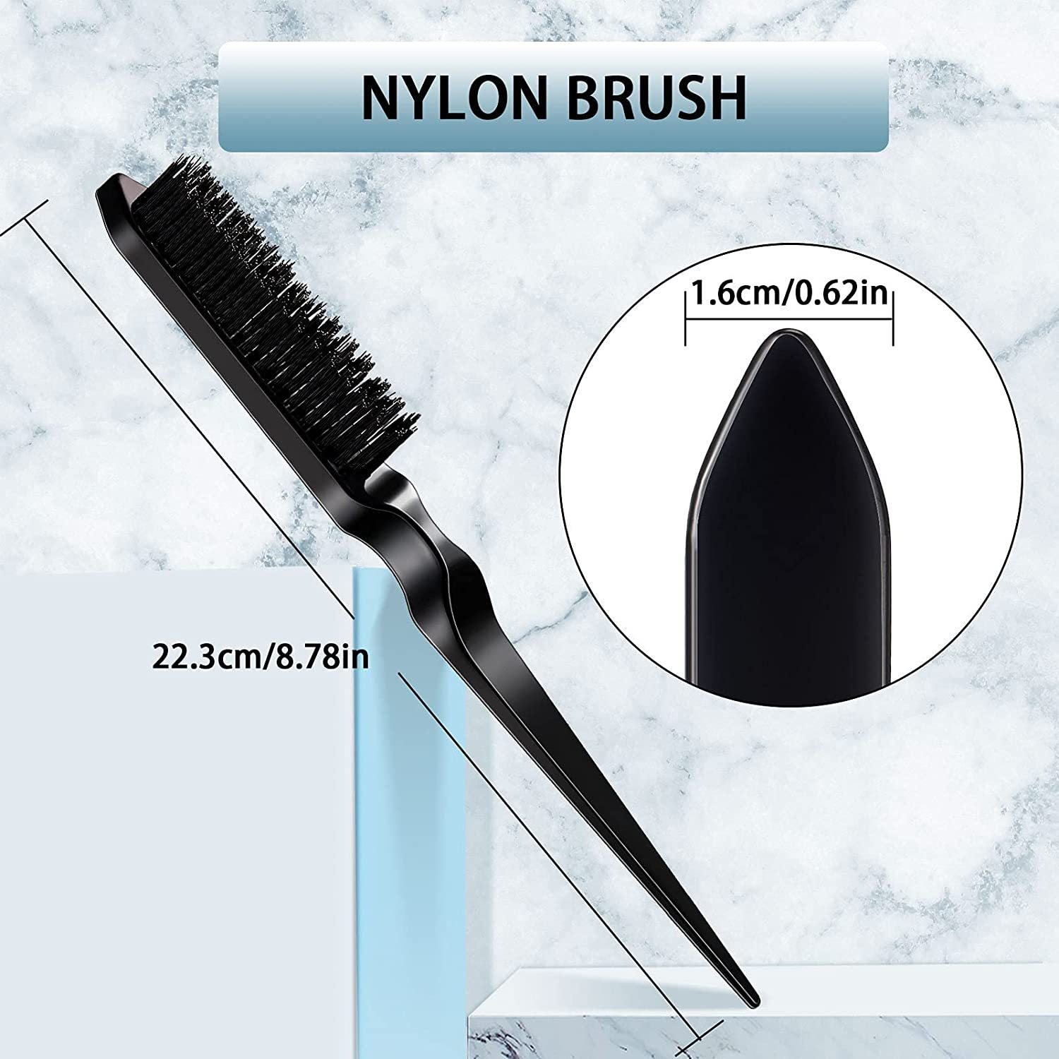 3pcs/set Hair Styling Hairdressing Black Plastic Brush Combs Modelling Tools