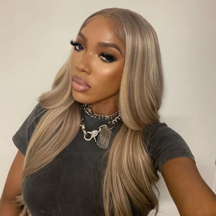 30" 13x4 Lace Front Long Straight Highlight Color