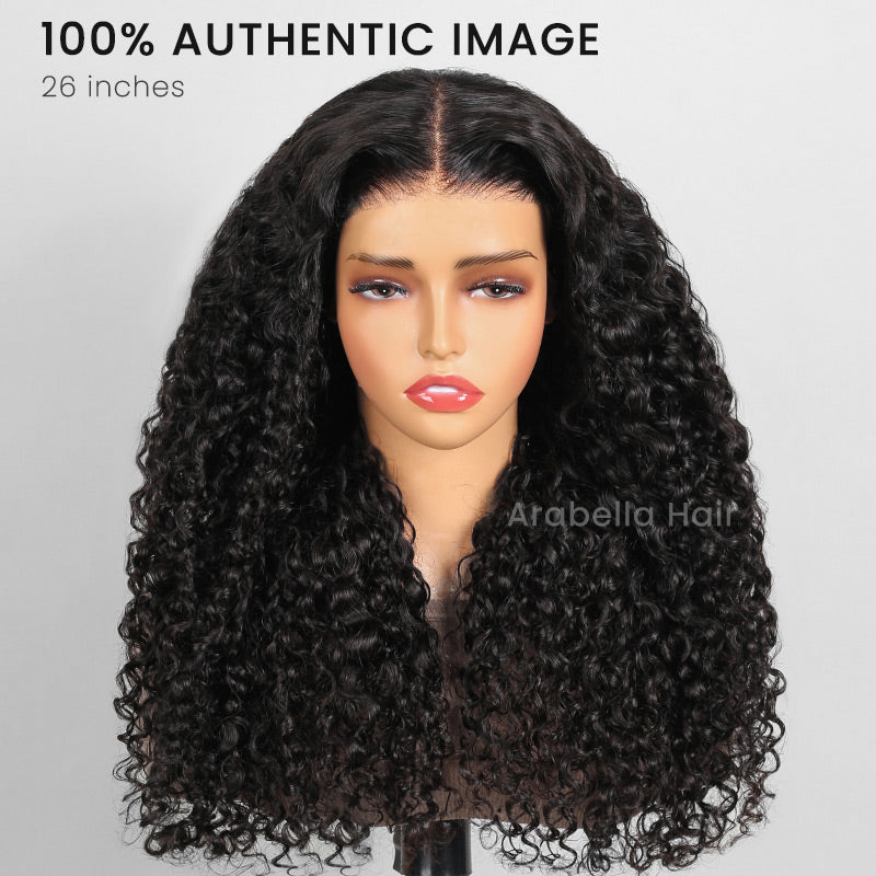 Arabella 6x5 Invisible Knots Glueless Jerry Curly Wig Pre-cut Lace Natural Black Beginner Friendly