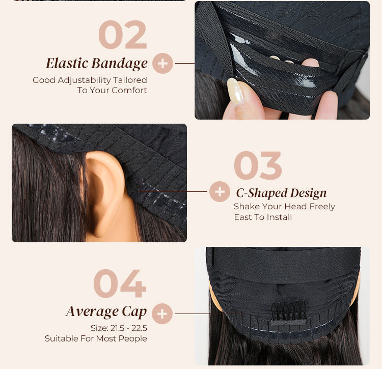 Silky Straight Wig Cap Details