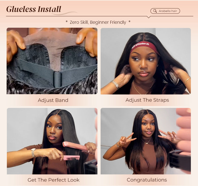 Steps to Install Silky Straight Wig