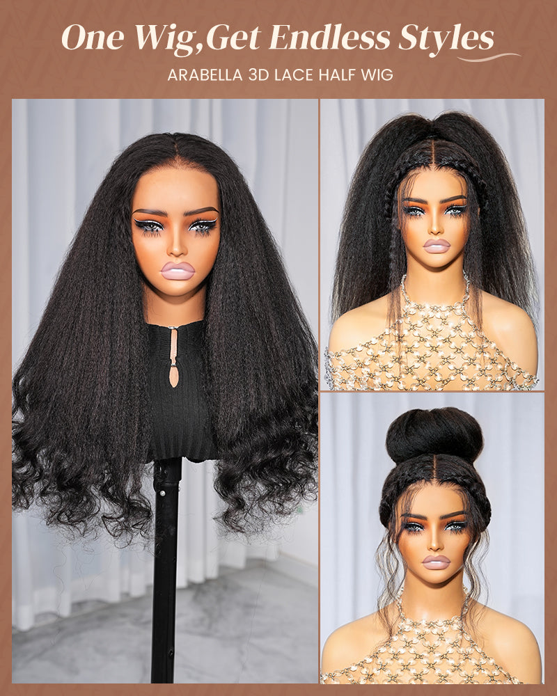 Yaki Straight With Finger Coil Ends Wig