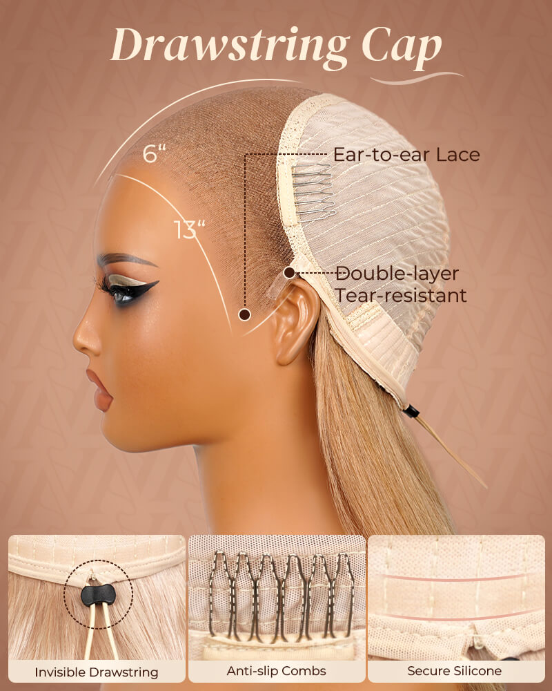 Arabella 6x5/13x4/13x6 Lace Glueless Milk Tea Brown Straight Wig Pre-cut Lace Beginner Friendly