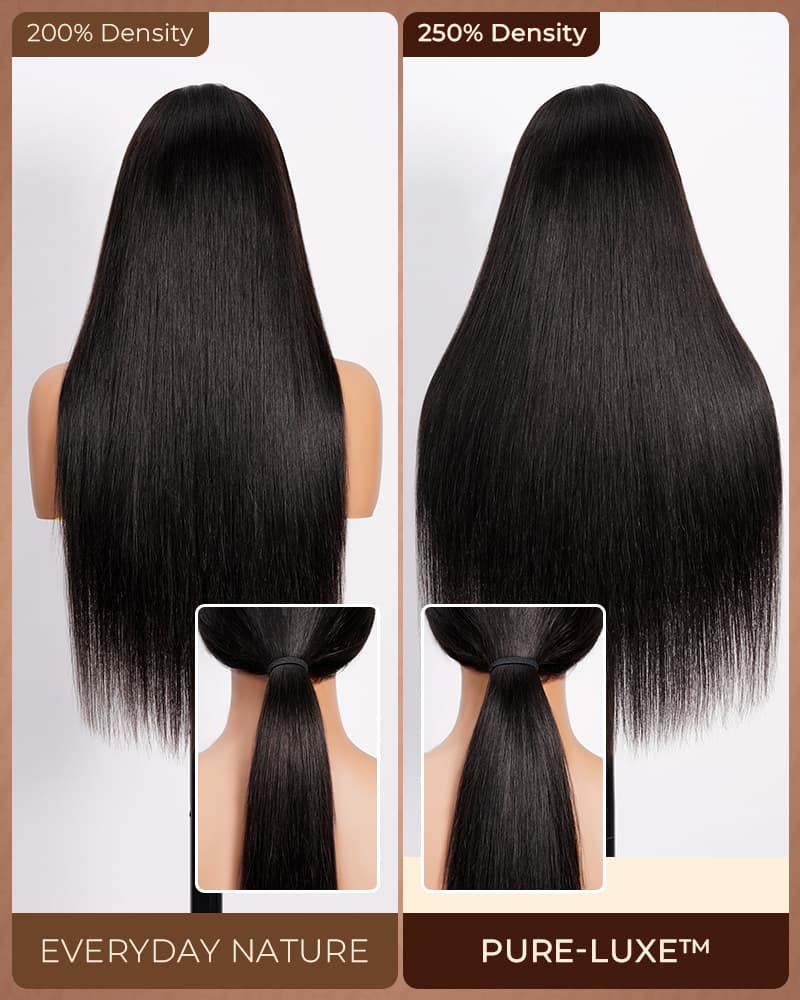 Value Set | Arabella 13x6 Three-Go™ Glueless Wig Silky Straight With Drawstring Natural Black 100% Human Hair Wig