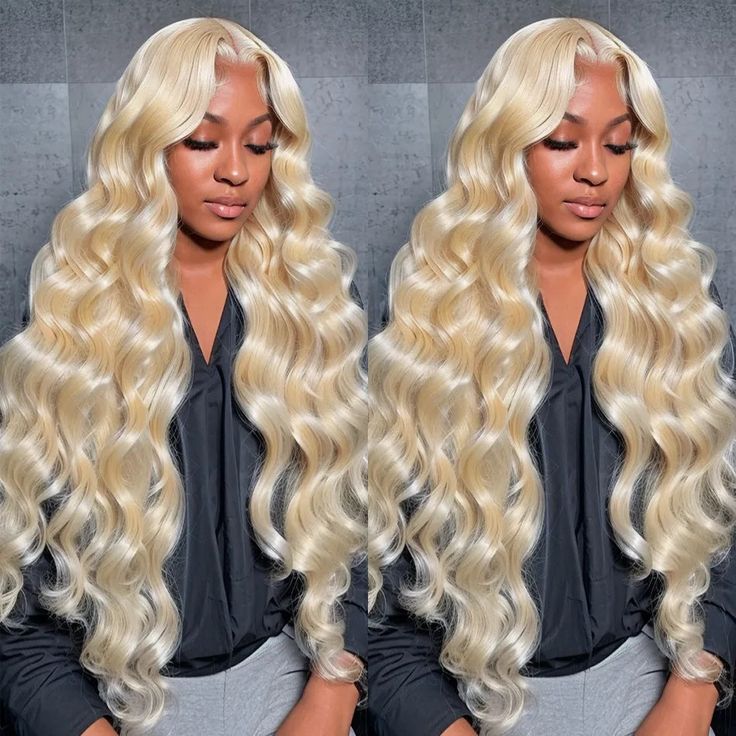 30&quot; Pre-Cut 13x4 Upgrade Lace Front 613 Blonde Colored Straight Human Hair Wig C Part