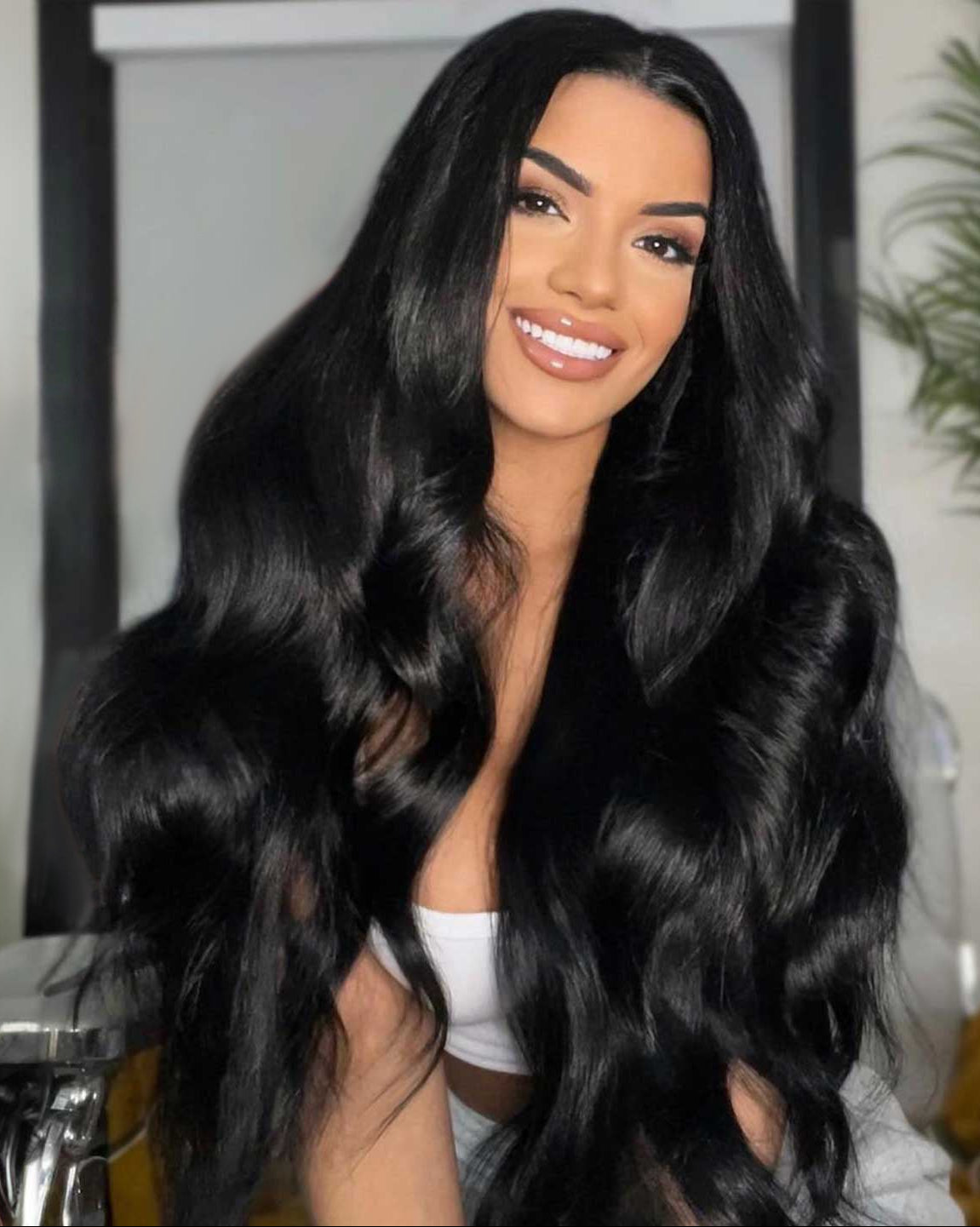 【$299 = 2 WIGS】Arabella 13x4 Frontal Lace Body Wave Wig Invisible Knots Natural Black Realistic Hairline