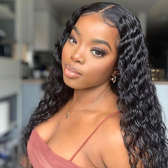 【BOGO】Arabella 5x5 Lace Closure Deep Wave Wig Realistic Hairline Natural Black 100% human hair wig
