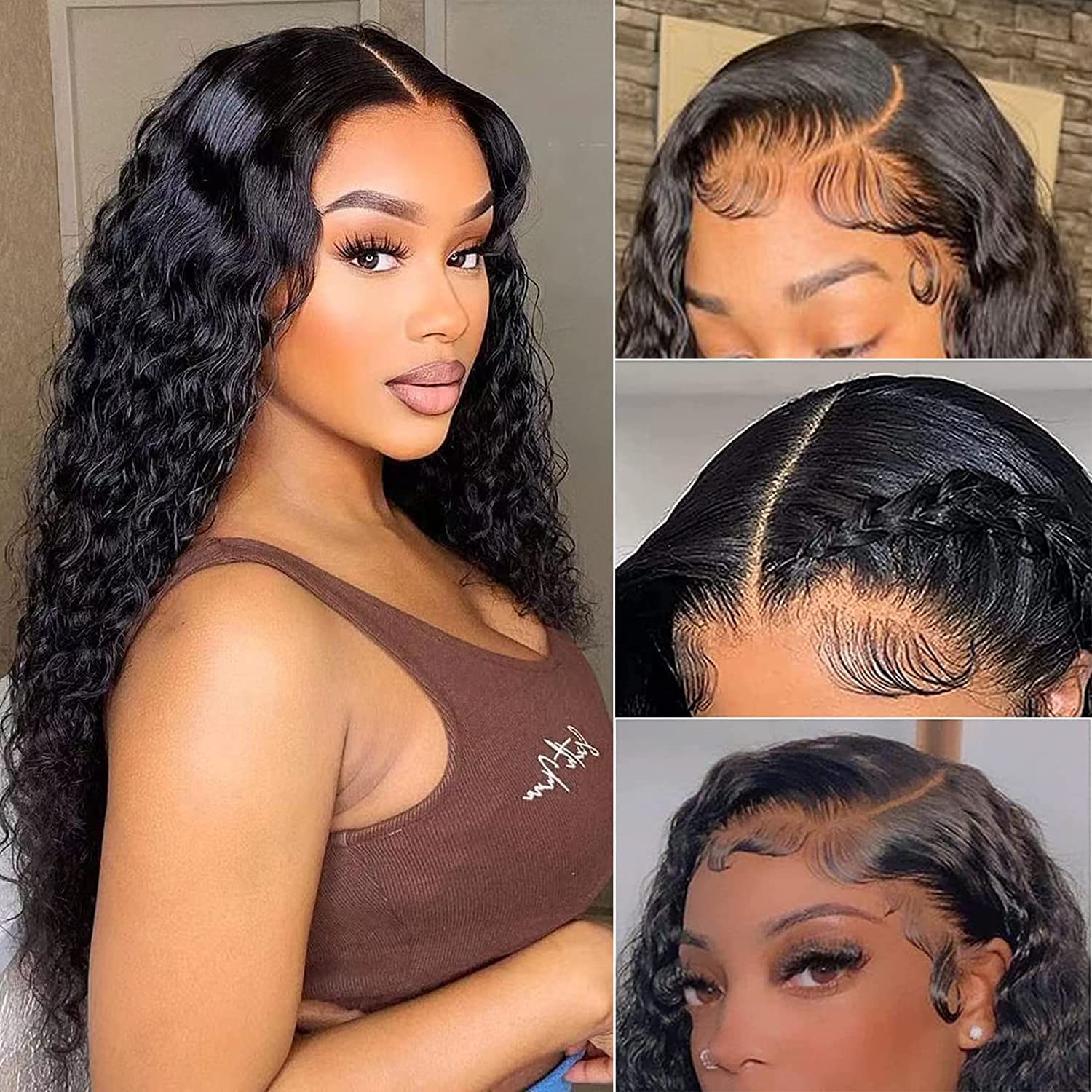 Glueless 6x5 Pre-Cut Lace Closure Jerry Curly Wear&Go Upgrade HD Lace Natural Black Human Hair Wig Beginner-Friendly