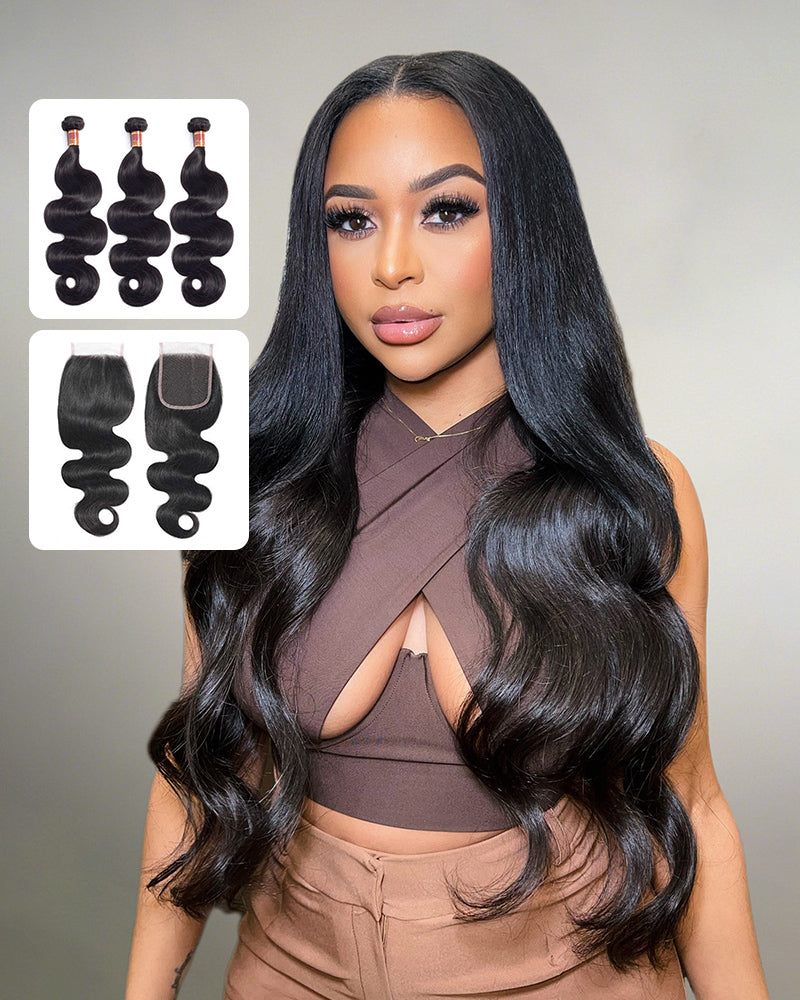 Body Wave Wig with Lace Closure for Full Volume - Main Image