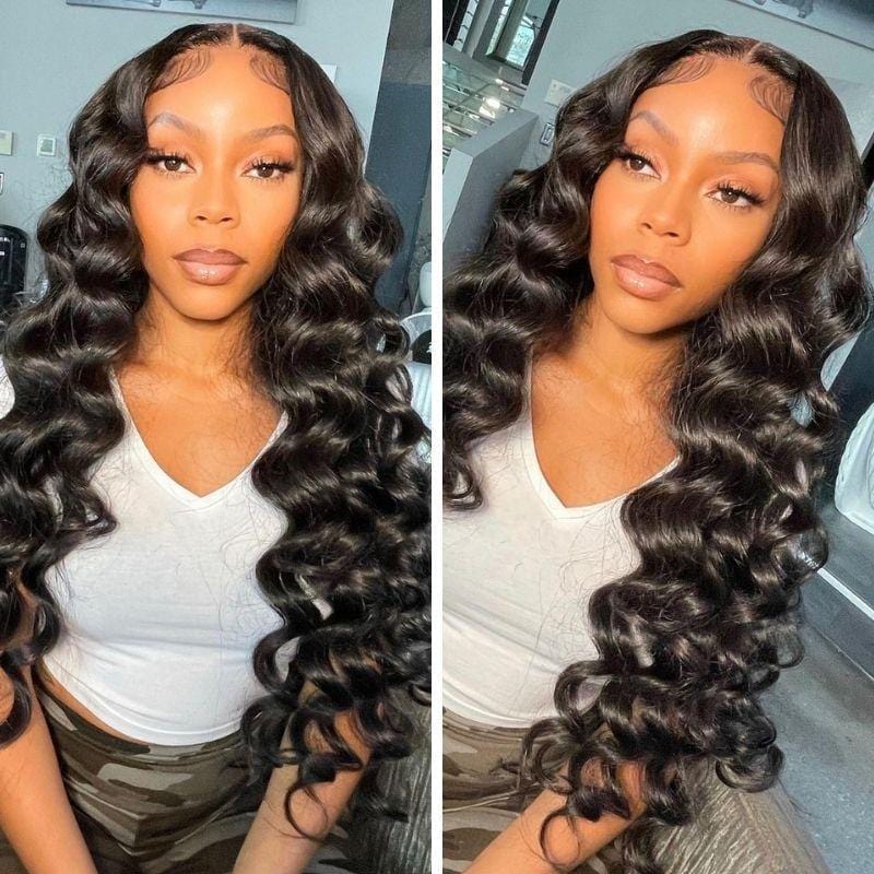Natural Black Loose Wave+ Highlight
