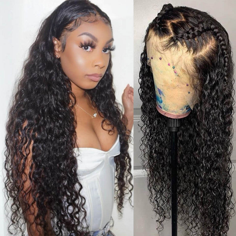 32" 13x4 Lace Body Wave Upgrade Lace Natural Wave Black Human Hair Wig