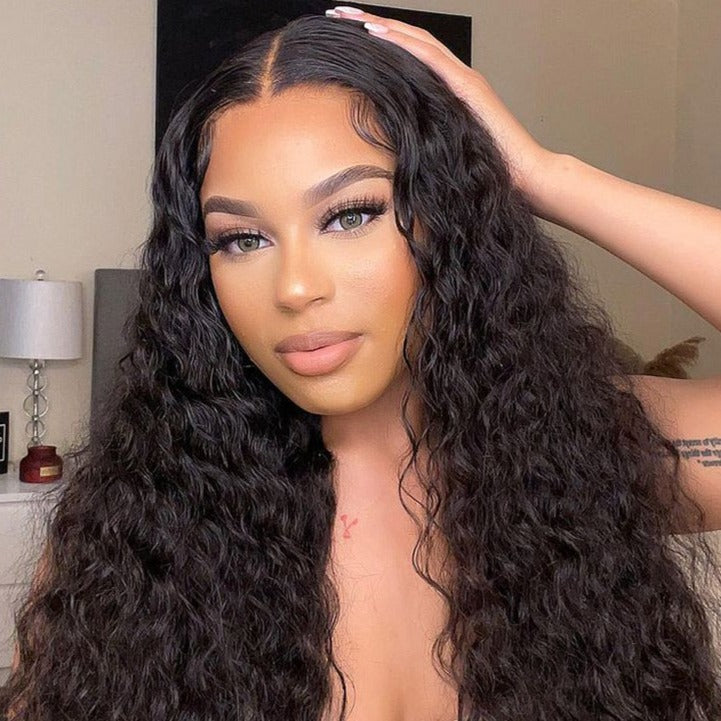 32" 13x4 Lace Body Wave Upgrade Lace Natural Wave Black Human Hair Wig