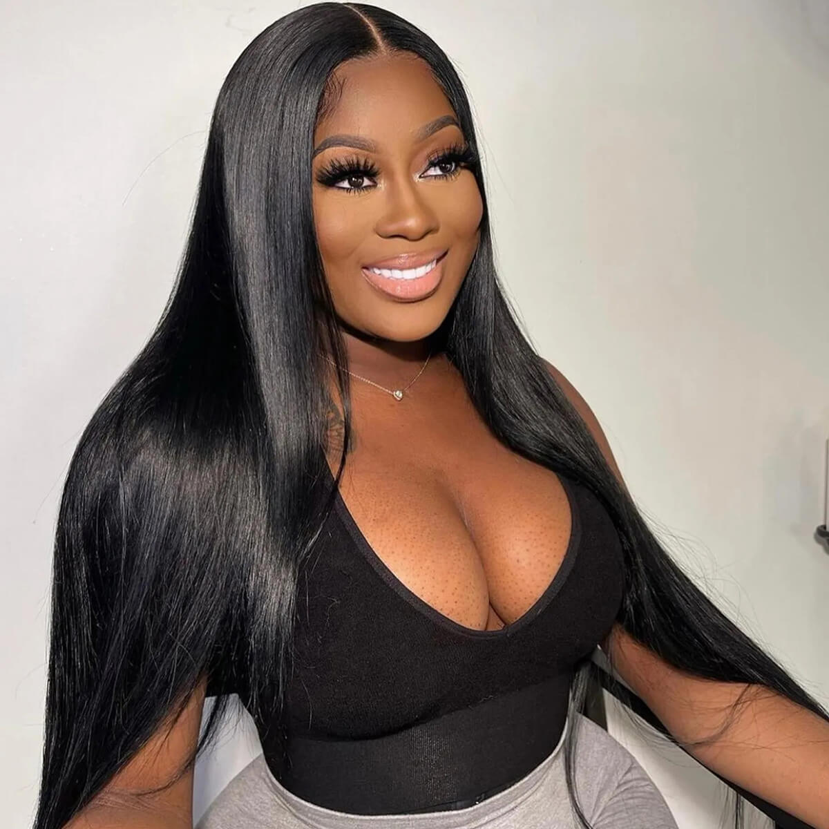 30" 6x5 Glusless Lace Closure Wear&Go Upgrade Lace Straight Natural Black Beginner-Friendly Wigs