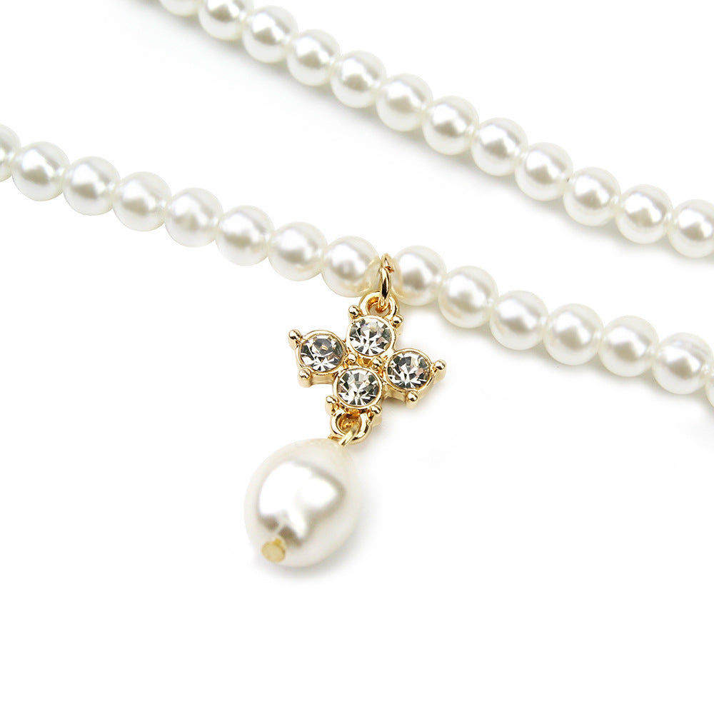 Human hair wig Faux Pearl Beaded Necklace Arabella Hair【Need Shop With Wigs】 - arabellahair.com