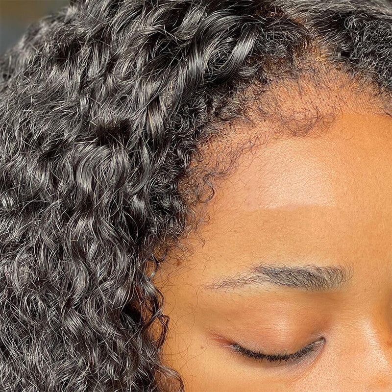 4C Hairline Yaki Straight Wigs 13x4 Lace Frontal With Realistic Hairline Human Hair Wig Natural 4C Edges Glueless